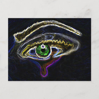 Neon Eye Postcard