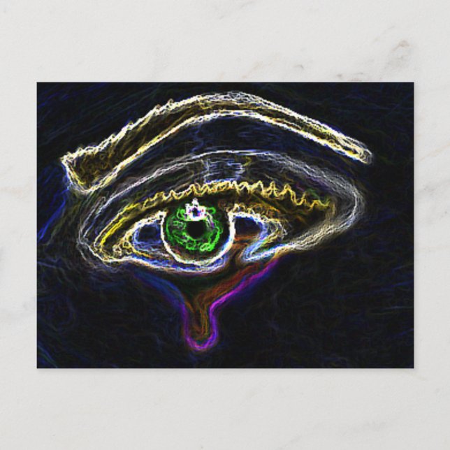 Neon Eye Postcard (Front)