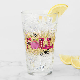 Neon Fall Autumn Customise Glass