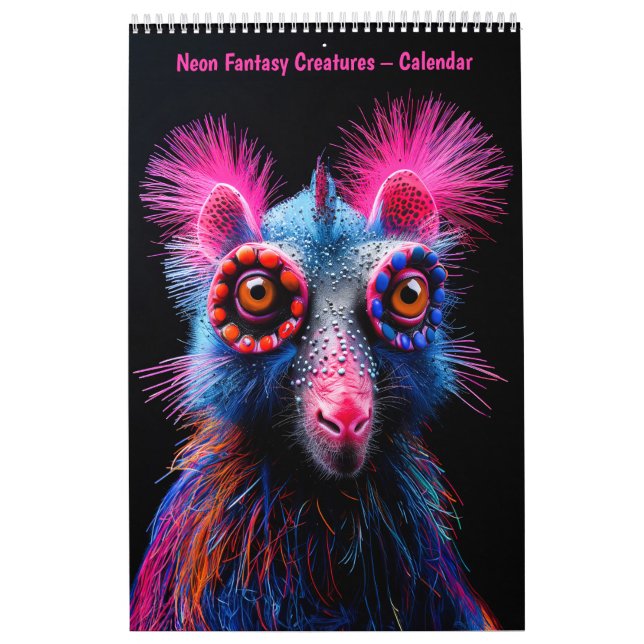 Neon Fantasy Creatures – Calendar (Cover)