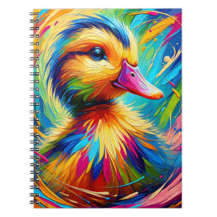 Neon Feather Duckling Notebook