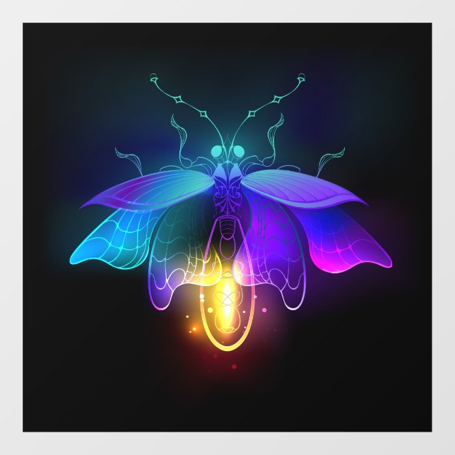Neon Firefly on black (Sheet)