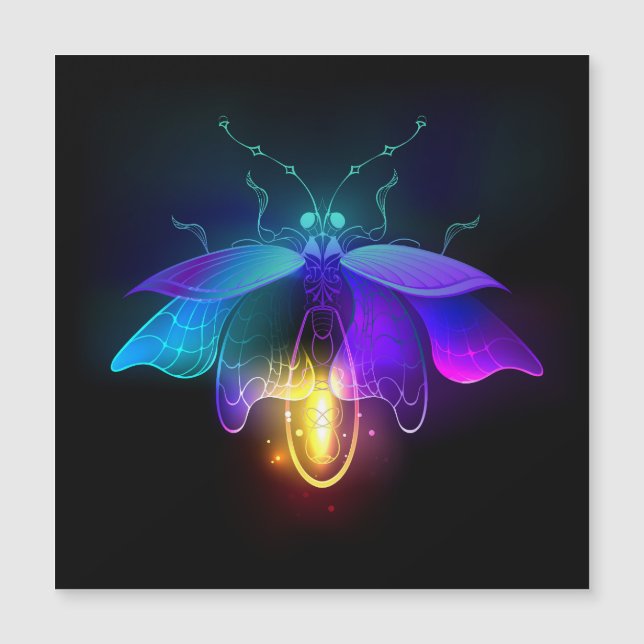 Neon Firefly on black (Front)