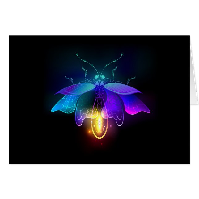 Neon Firefly on black (Front Horizontal)