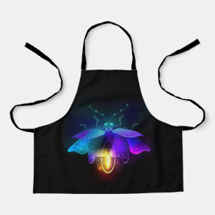 Neon Firefly on black Apron