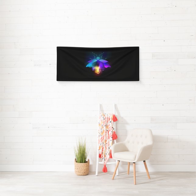 Neon Firefly on black Banner (Insitu)