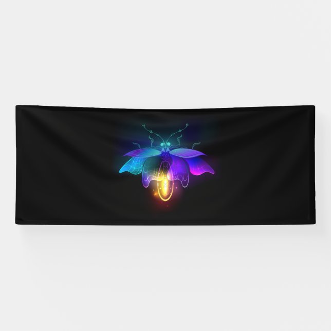Neon Firefly on black Banner (Horizontal)