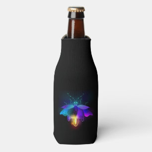 Neon Firefly on black Bottle Cooler