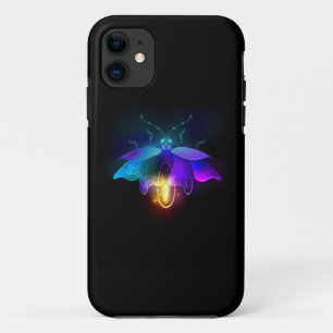 Neon Firefly on black Case-Mate iPhone Case