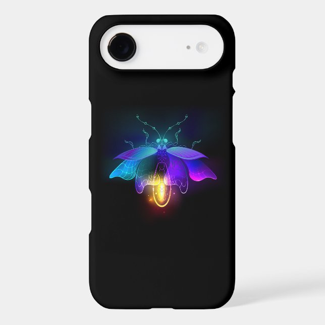 Neon Firefly on black Case-Mate iPhone Case (Back)