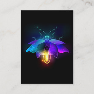 Neon Firefly on black Enclosure Card