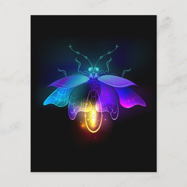 Neon Firefly on black Flyer (Front)