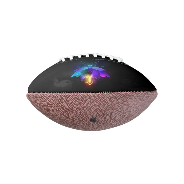 Neon Firefly on black Football (Rotated 270)