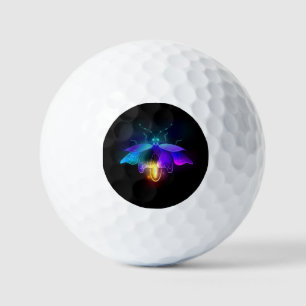 Neon Firefly on black Golf Balls
