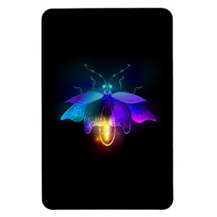 Neon Firefly on black Magnet