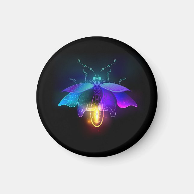 Neon Firefly on black Magnet (Front)