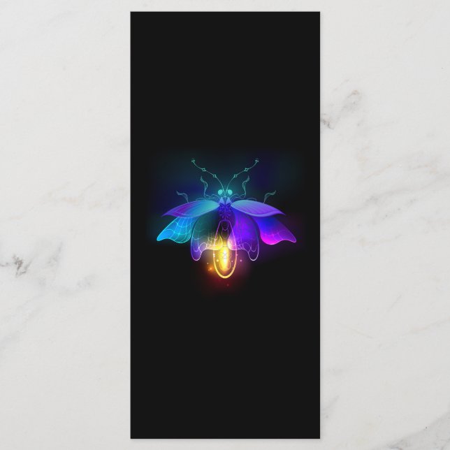 Neon Firefly on black Menu (Front)