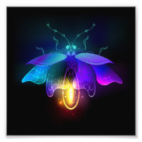 Neon Firefly on black