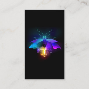 Neon Firefly on black Place Card