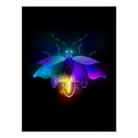 Neon Firefly on black
