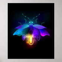 Neon Firefly on black