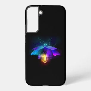 Neon Firefly on black Samsung Galaxy Case
