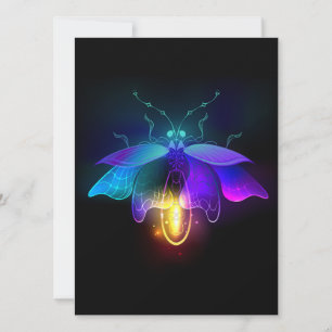 Neon Firefly on black Save The Date