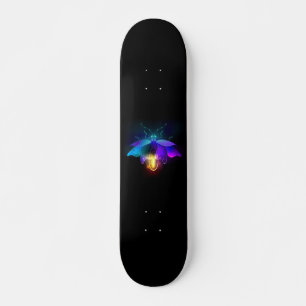 Neon Firefly on black Skateboard