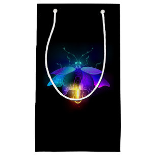 Neon Firefly on black Small Gift Bag