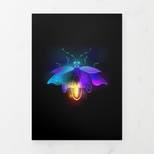 Neon Firefly on black Tri-Fold Programme