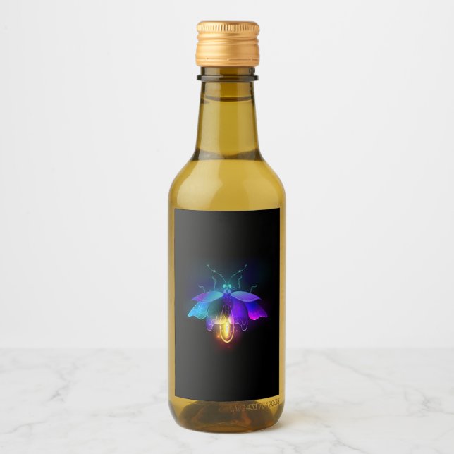 Neon Firefly on black Wine Label (Front)