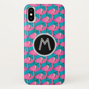 Neon Flamingos   Add Your Initial Case-Mate iPhone Case