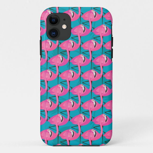 Neon Flamingos Case-Mate iPhone Case (Back)