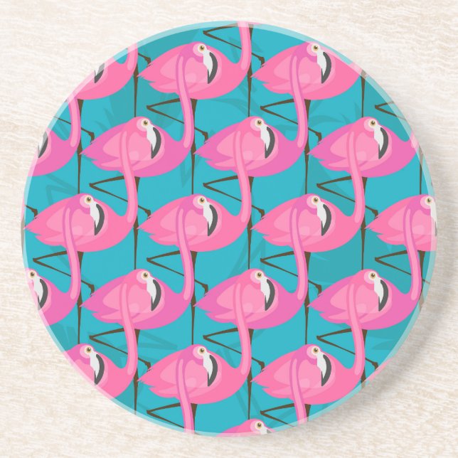Neon Flamingos Coaster (Front)