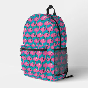 Neon Flamingos Printed Backpack