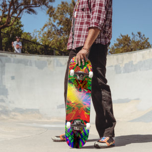 Neon Flash Graffiti Skateboard