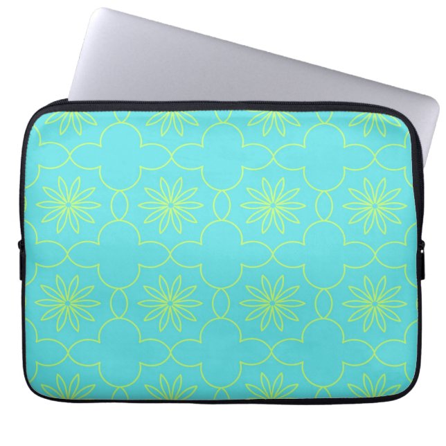 Neon Flora Laptop Sleeve (Front)