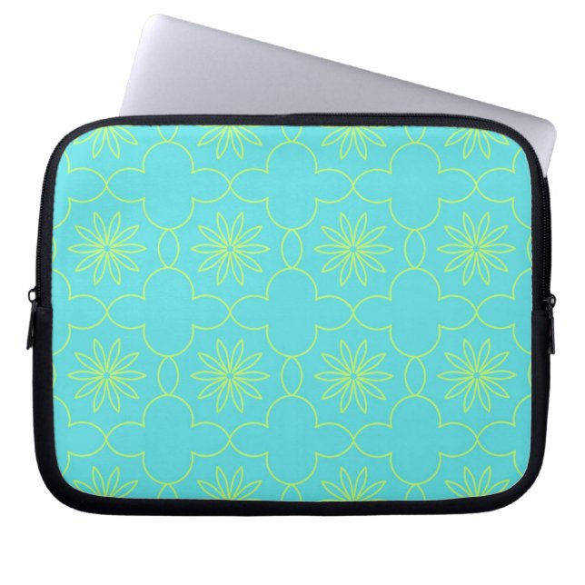 Neon Flora Laptop Sleeve (Front)