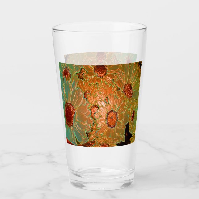 Neon Floral #2 Glass (Front)