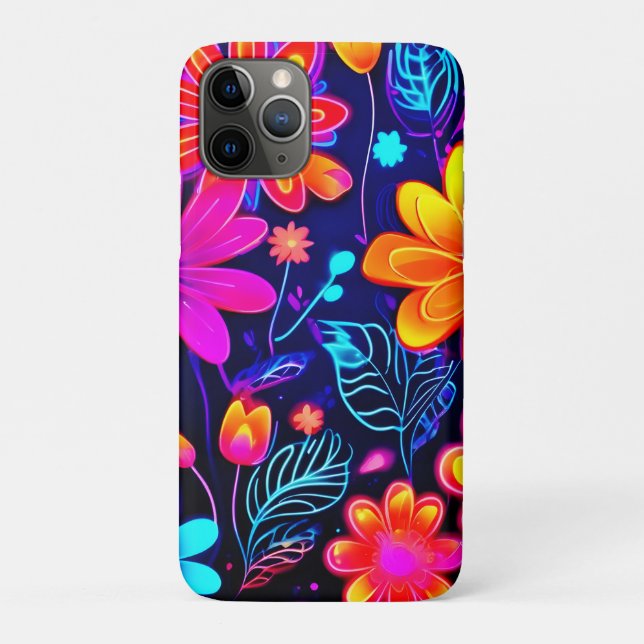 Neon Floral Fantasy Case-Mate iPhone Case (Back)