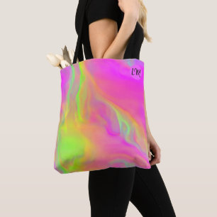 Neon Flow Personalised Tote Bag
