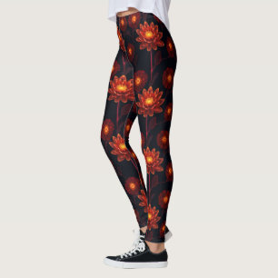 Neon Flower Blossom Leggings