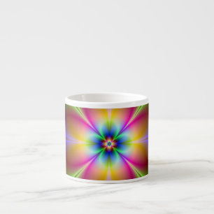 Neon Flower Espresso Cup