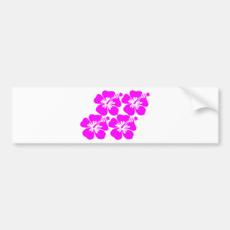 neon flower hibiscus bumper sticker