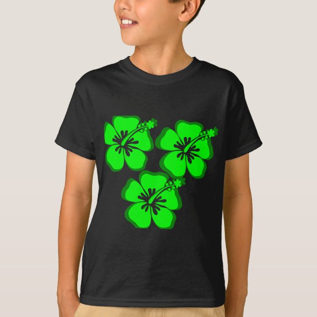 neon flower hibiscus T-Shirt (Front)