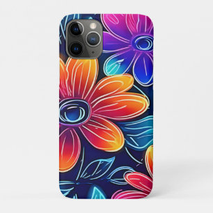 Neon Flowers Bloom Bright Case-Mate iPhone Case