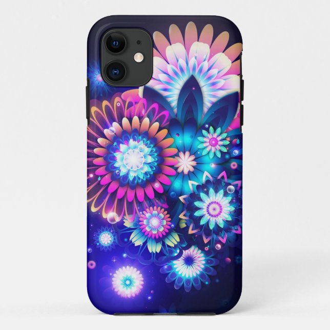 Neon Flowers Case-Mate iPhone Case (Back)