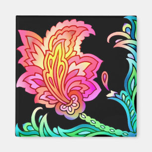 Neon Flowers Magnet