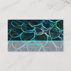 Neon flowery romance for gardeners and florists business card