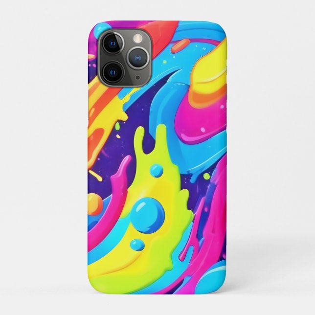 Neon Fluid Art Case-Mate iPhone Case (Back)